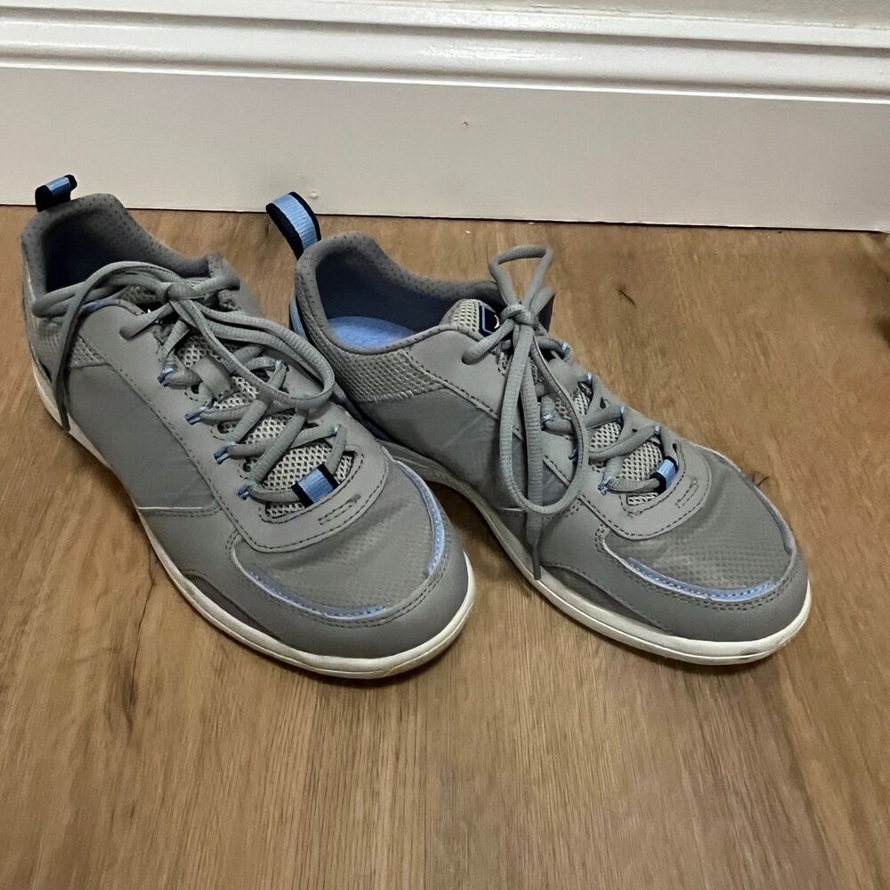 Sperry Harbor Master 2 Sneakers Women’s 8.5 Gray Blue Comfort Lace-Up Shoes EUC